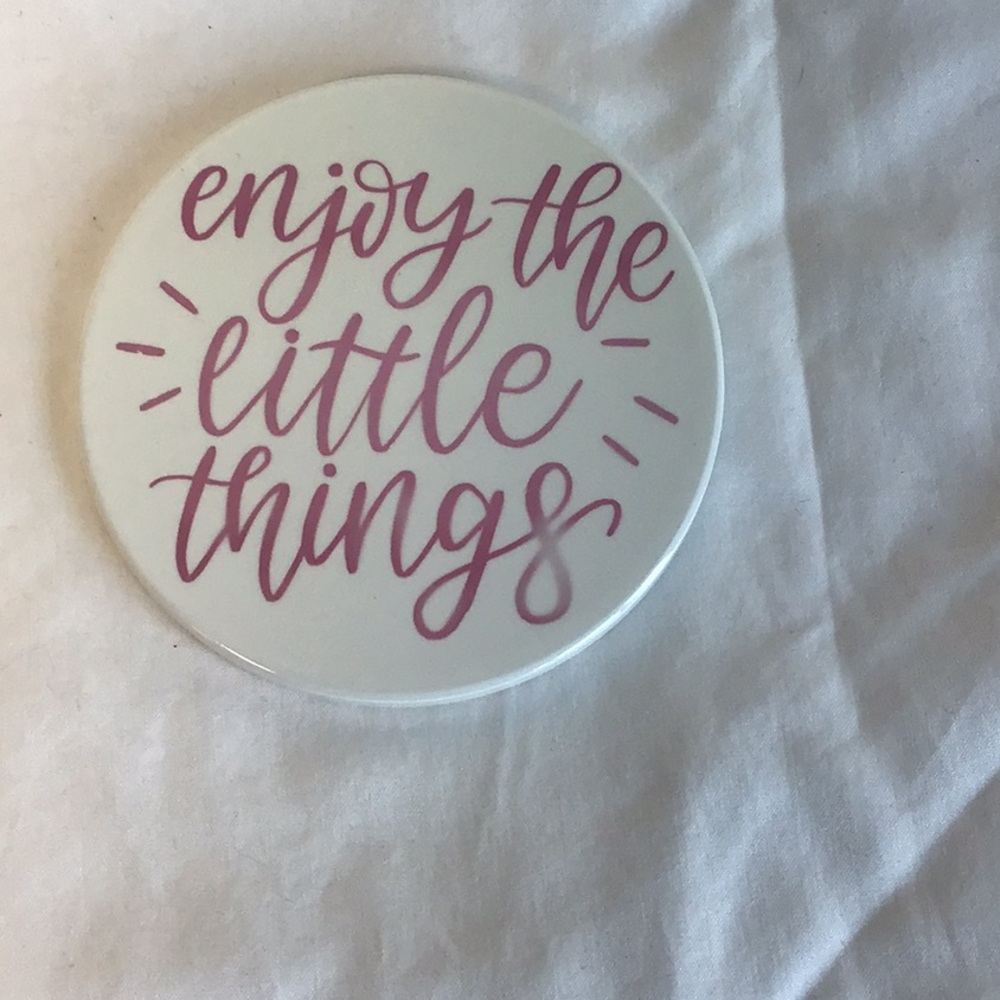 Decorative Coaster with Inspirational Quote